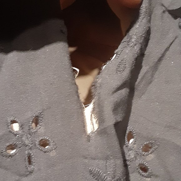 NEW FOR LOVE & LEMONS BLACK EYELET SWING DRESS SIZE S - Picture 5 of 9